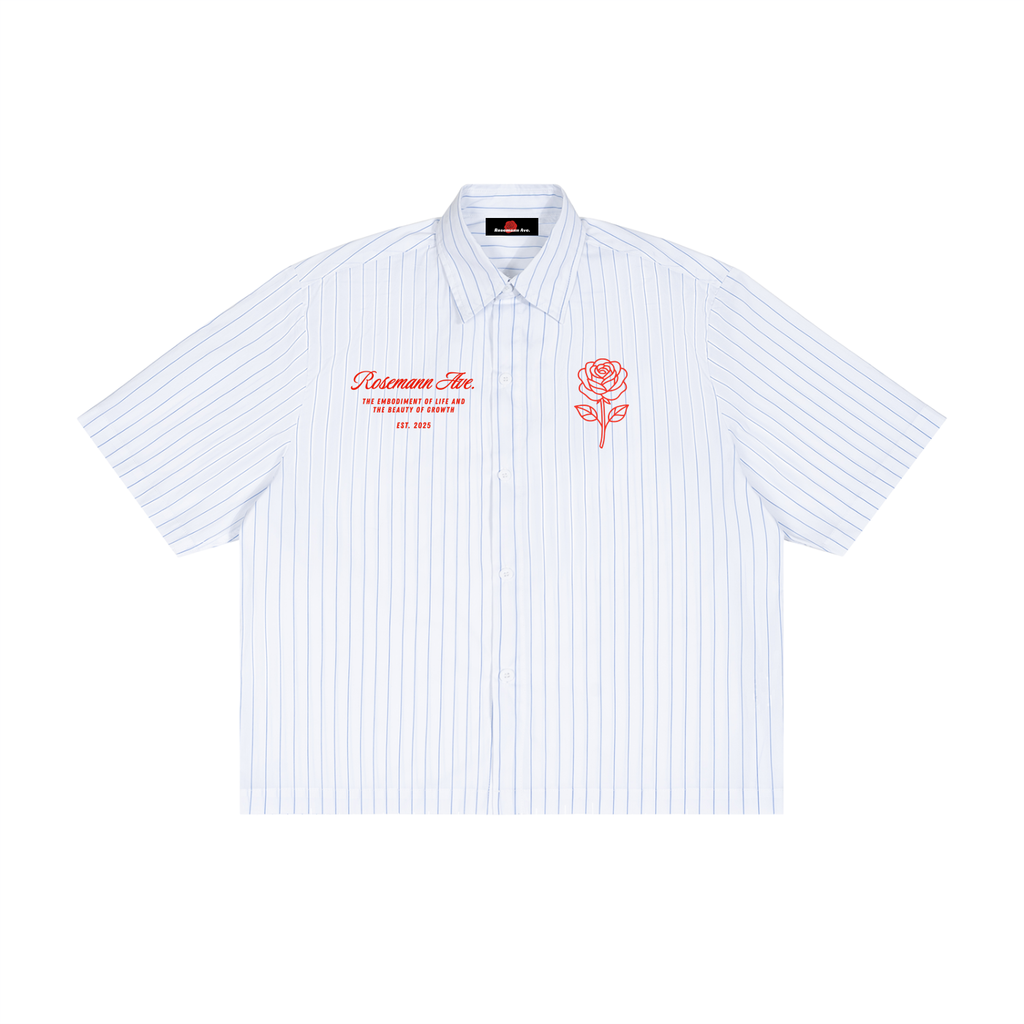 Rosemann Ave. Striped Boxy Button-Up Shirt