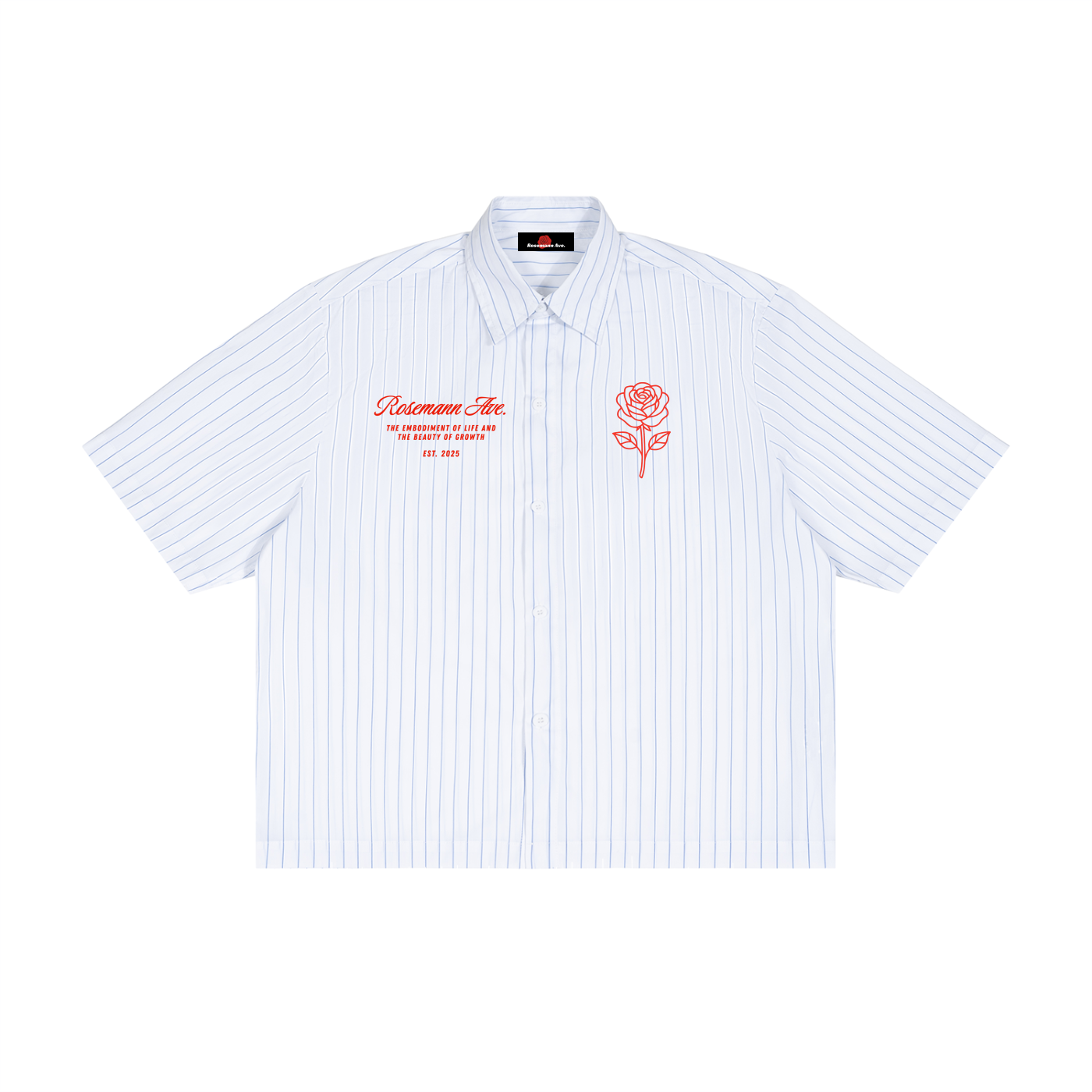 Rosemann Ave. Striped Boxy Button-Up Shirt