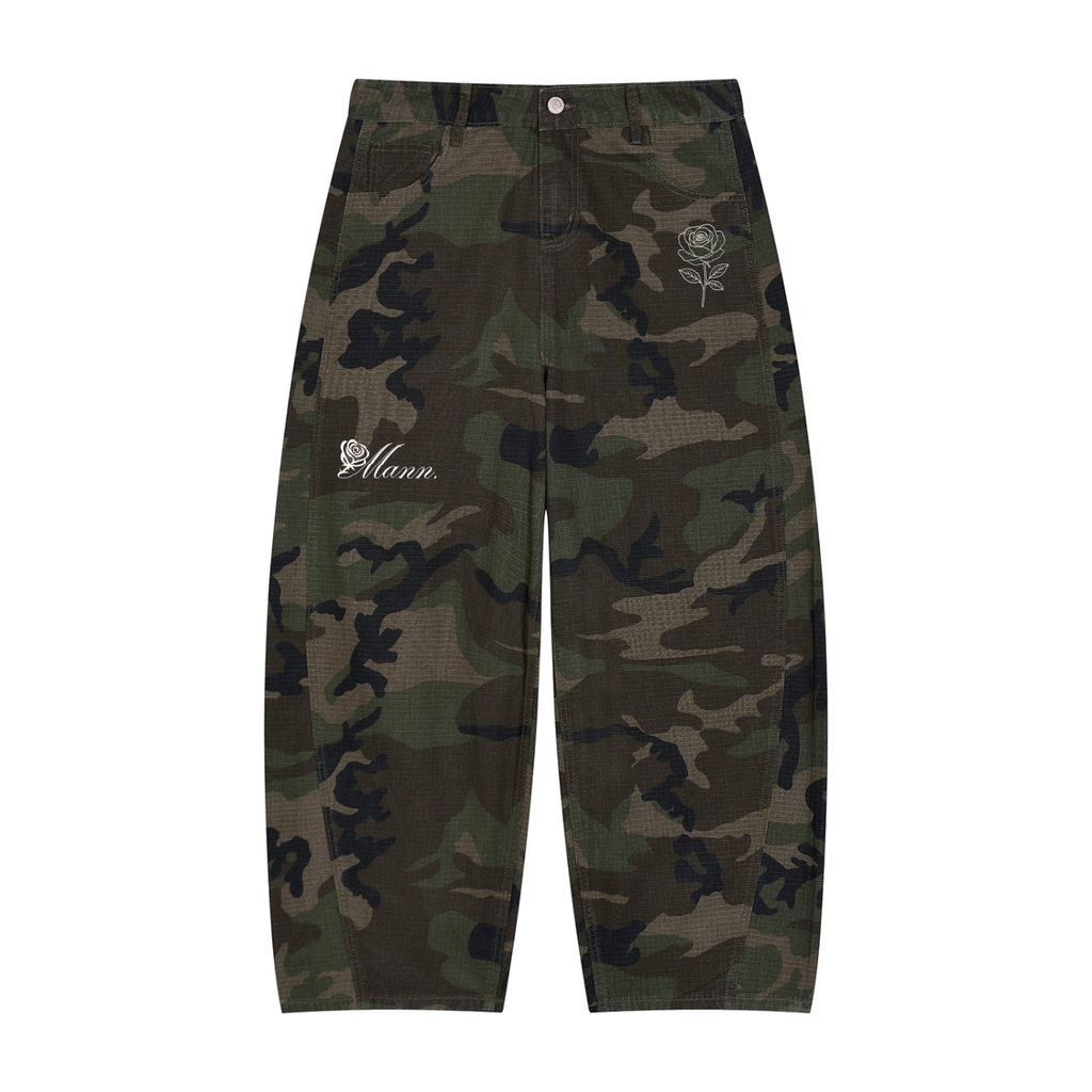 Rosemann. Camo Barrel Leg Pants