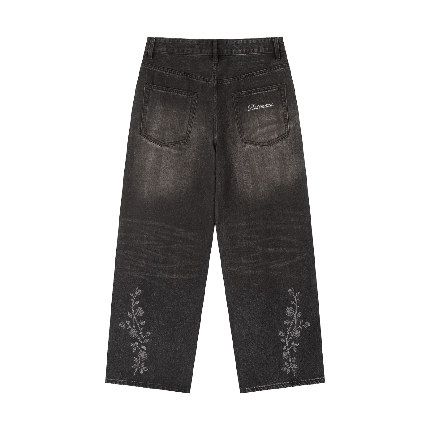 Rose Vines Wid-Leg Jeans