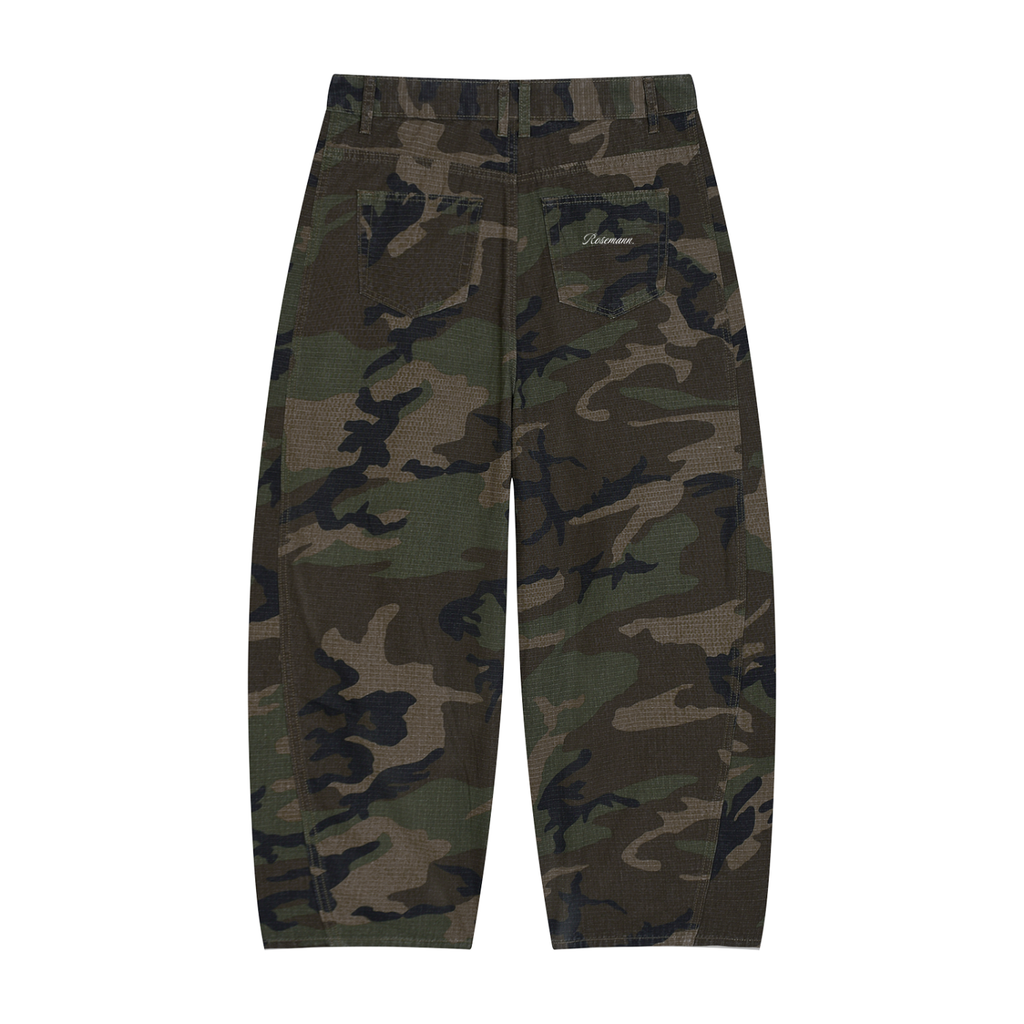 Rosemann. Camo Barrel Leg Pants