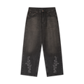 Rose Vines Wid-Leg Jeans