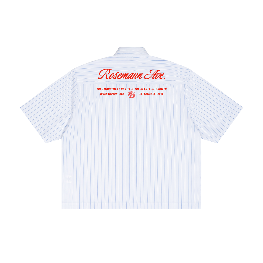 Rosemann Ave. Striped Boxy Button-Up Shirt
