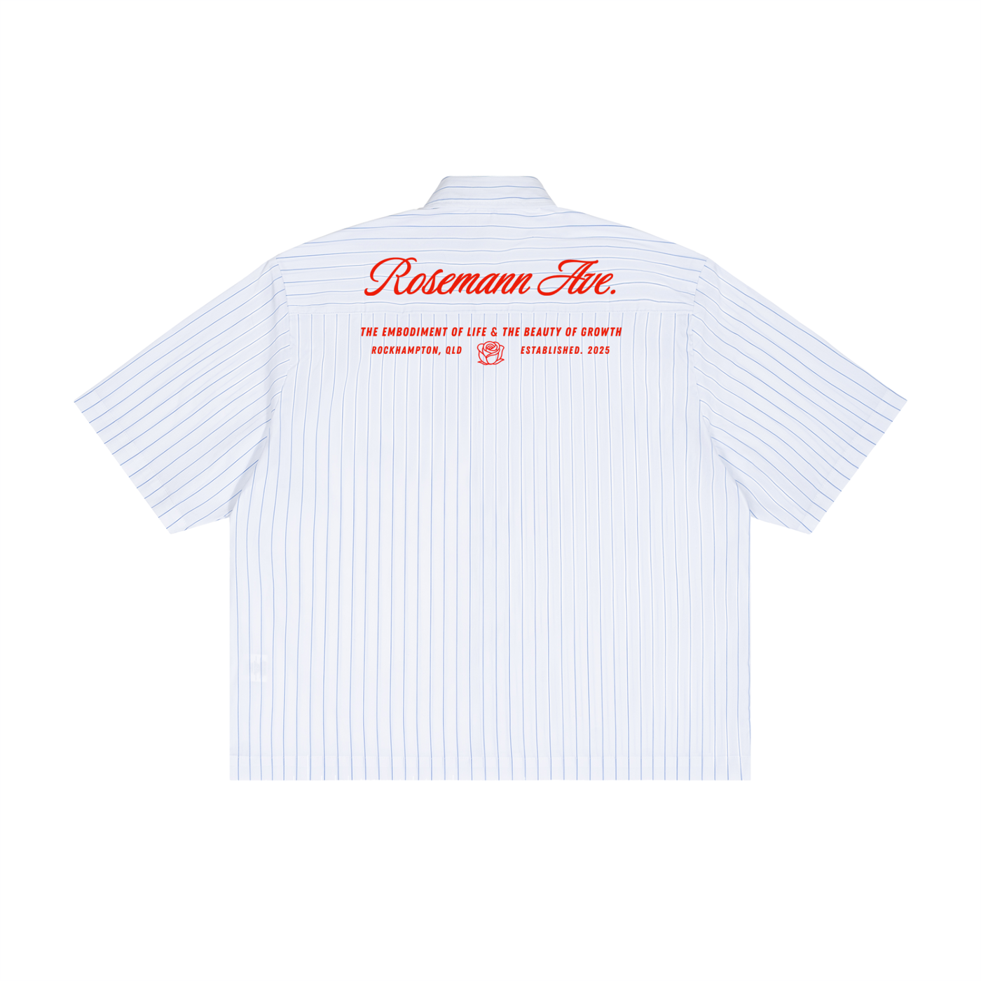 Rosemann Ave. Striped Boxy Button-Up Shirt