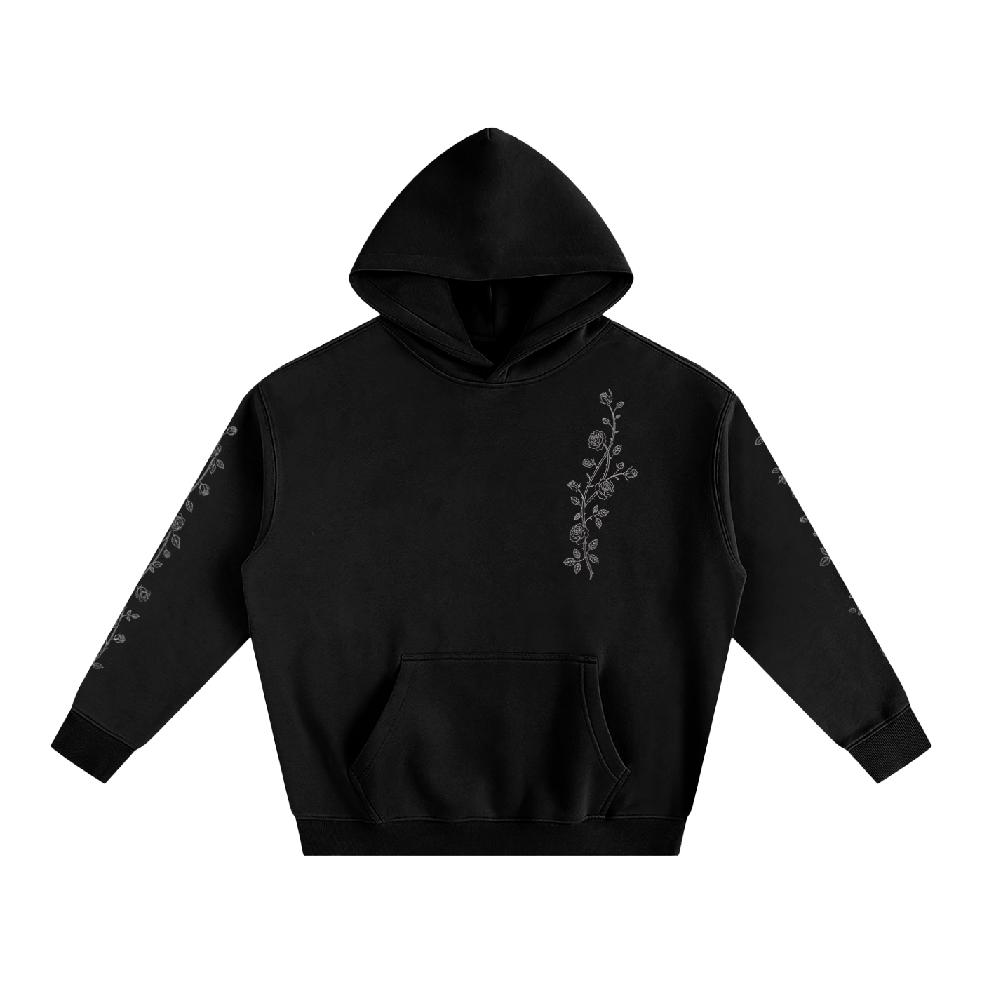 Sleeve Rose Vines Hoodie