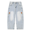 Twin Roses Barrel Leg Jeans